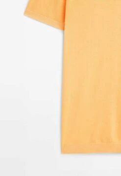 Massimo Dutti Short Sleeve - Polo Shirt - Mottled Orange -Massimo Dutti Shop 8cee584279284bbfb949c3e25bad237a