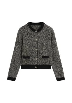 Massimo Dutti ELEGANT GOLD-TONED RHINESTONE BUTTONS - Cardigan - Black -Massimo Dutti Shop 8d0a1aefef2540219cc14896f281b646