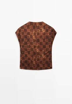 Massimo Dutti V-NECK WRAP - Blouse - Gold-coloured -Massimo Dutti Shop 8d53e76c38f44e8793c14bcd9f9049d5