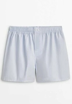 Massimo Dutti Gingham Poplin - Boxer Shorts - Light Blue -Massimo Dutti Shop 8d5fa707017b4b4f9d051ef9d35dd76c