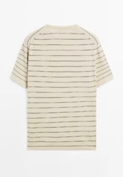 Massimo Dutti STRIPED LIGHTWEIGHT CREW NECK - Print T-shirt - Beige -Massimo Dutti Shop 8d7a245c700f4399bc60bce4b15c3b72