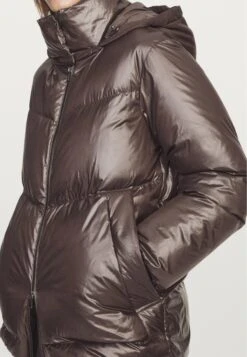 Massimo Dutti WATER-REPELLENT PUFFER WITH HOOD - Down Jacket - Dark Brown -Massimo Dutti Shop 8dad8bbabcfb4dceada82cc0cec3e0b2