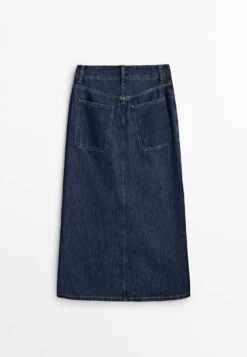 Massimo Dutti Carpenter Midi With Buttons - A-Line Skirt - Dark Blue 21 Massimo Dutti Carpenter Midi With Buttons - A-Line Skirt - Dark Blue -Massimo Dutti Shop 8dbdbbb9aeca4d67be4620d70e5b789d