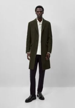 Massimo Dutti Short Coat - Dark Green -Massimo Dutti Shop 8dc118e67fc243aeaeb91e1840abca9e