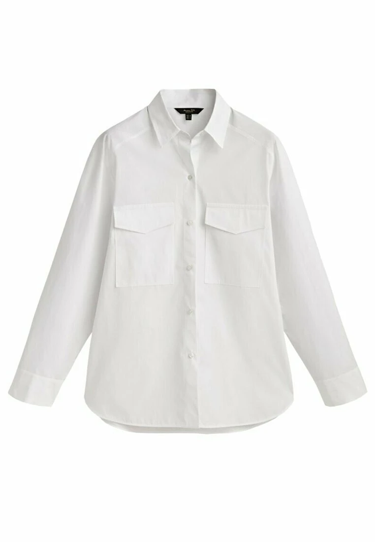 Massimo Dutti With Pockets - Button-Down Blouse - White 6 Massimo Dutti With Pockets - Button-Down Blouse - White - Image 4