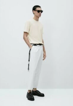 Massimo Dutti Short Sleeve- Basic T-Shirt - Beige -Massimo Dutti Shop 8dcddb4c10a1431691b07749808815bb