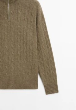 Massimo Dutti HIGH NECK WITH ZIP - Jumper - Mottled Green 22 Massimo Dutti HIGH NECK WITH ZIP - Jumper - Mottled Green -Massimo Dutti Shop 8dce660f9fb74b2faa792aaee0349567