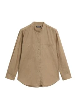 Massimo Dutti LONG GARMENT WITH STAND COLLAR - Button-down Blouse - Khaki 17 Massimo Dutti LONG GARMENT WITH STAND COLLAR - Button-down Blouse - Khaki -Massimo Dutti Shop 8ddb5b4c59774ad5ad7d7f77a7f7c244
