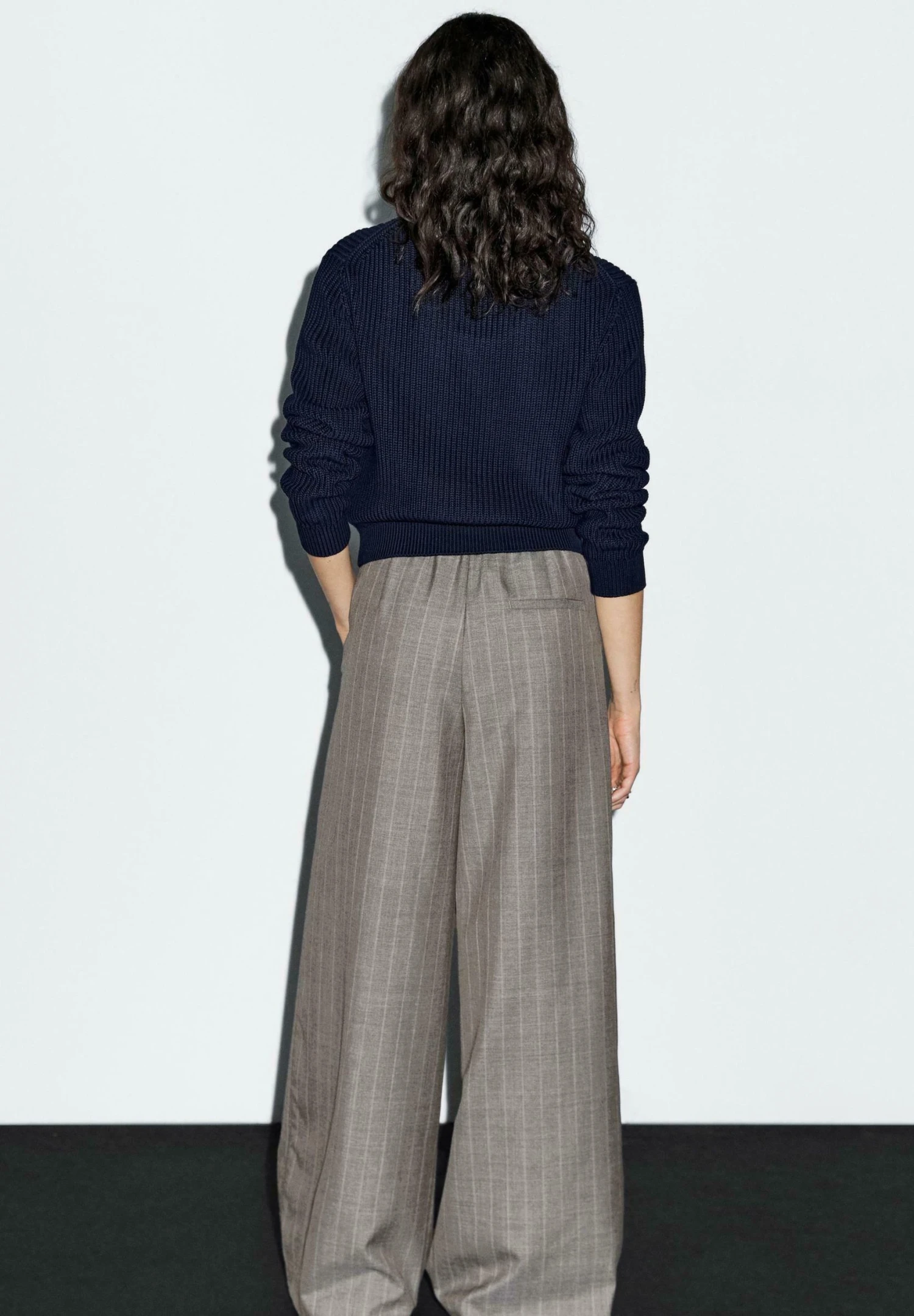 Massimo Dutti PINSTRIPE - Trousers - Brown 5 Massimo Dutti PINSTRIPE - Trousers - Brown - Image 3