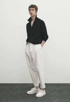 Massimo Dutti Textured Mock Neck With Zip - Jumper - Black 14 Massimo Dutti Textured Mock Neck With Zip - Jumper - Black -Massimo Dutti Shop 8de9649884094d7c9b11026e1e86789a