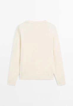 Massimo Dutti OVERSIZE V-NECK WITH LONG SLEEVE - Jumper - Beige -Massimo Dutti Shop 8e1a81143ccf488c8681d1c0e668ff3b