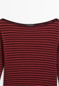 Massimo Dutti STRIPED LONG SLEEVE WITH TRIM DETAIL - Long Sleeved Top - Red -Massimo Dutti Shop 8e531247f78e44158e45a168200468b7