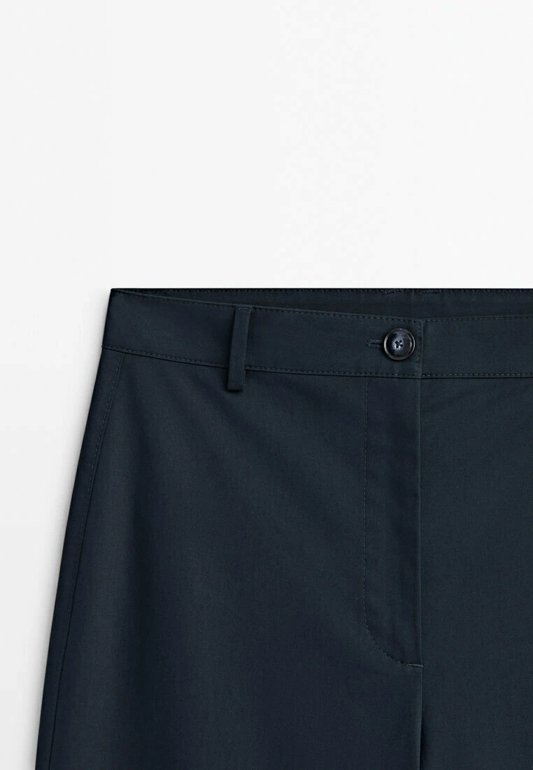 Massimo Dutti Blend Full Length Straight Fit- Trousers - Dark Blue 5 Massimo Dutti Blend Full Length Straight Fit- Trousers - Dark Blue - Image 3