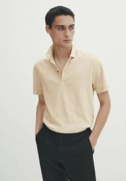 Massimo Dutti Polo Shirt - Beige