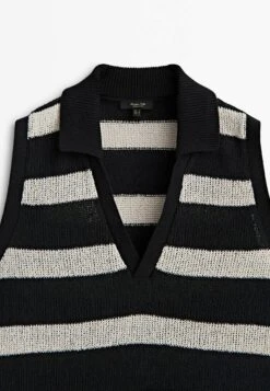 Massimo Dutti Textured Striped Sleeveless - Polo Shirt - Black 18 Massimo Dutti Textured Striped Sleeveless - Polo Shirt - Black -Massimo Dutti Shop 8e9137634e9c41d4be5df18d5f53f612