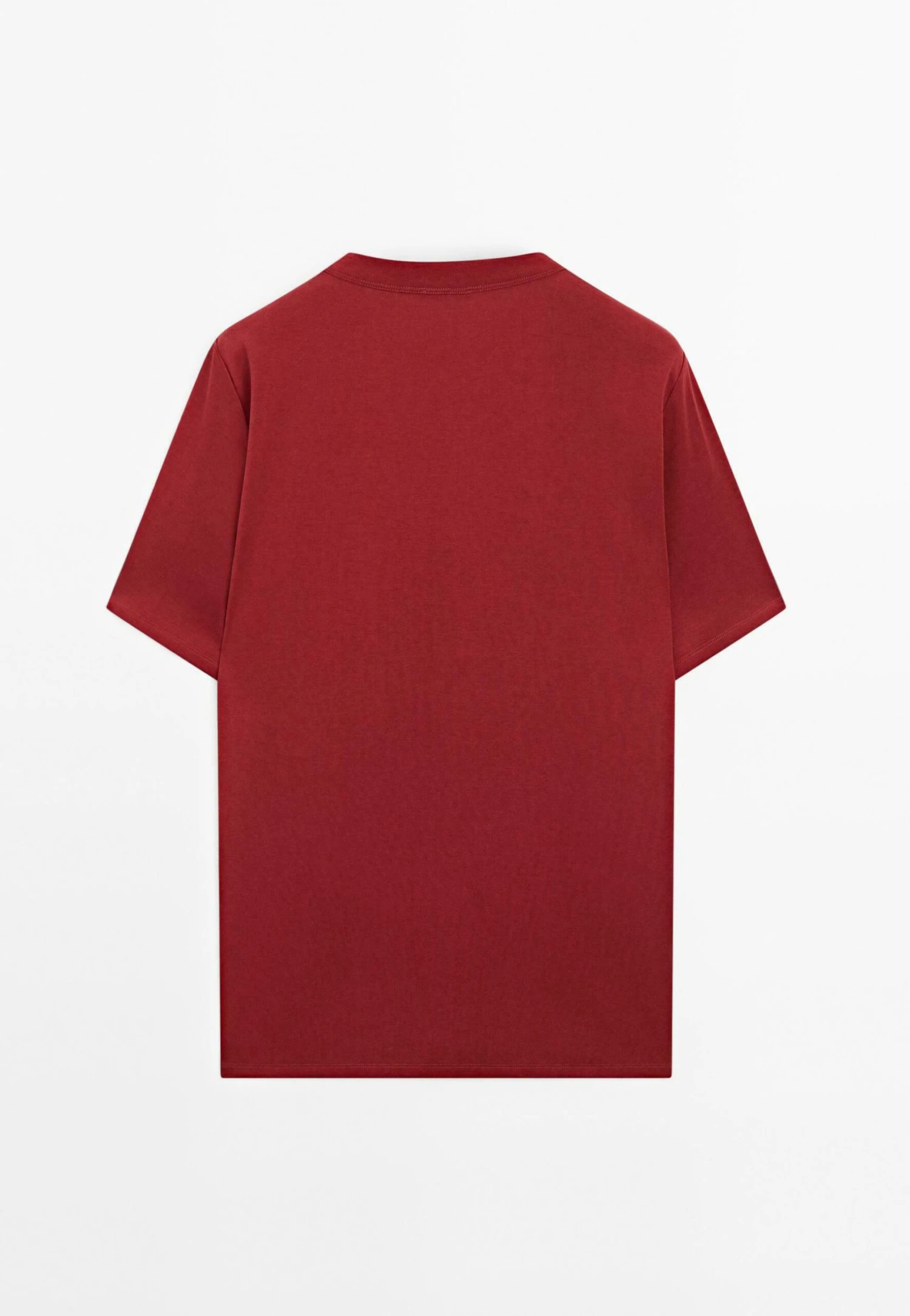 Massimo Dutti SHORT SLEEVE WITH CREW NECK - Basic T-shirt - Red 8 Massimo Dutti SHORT SLEEVE WITH CREW NECK - Basic T-shirt - Red - Image 6