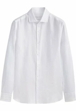 Massimo Dutti Regular Fit Textured Oxford - Formal Shirt - White