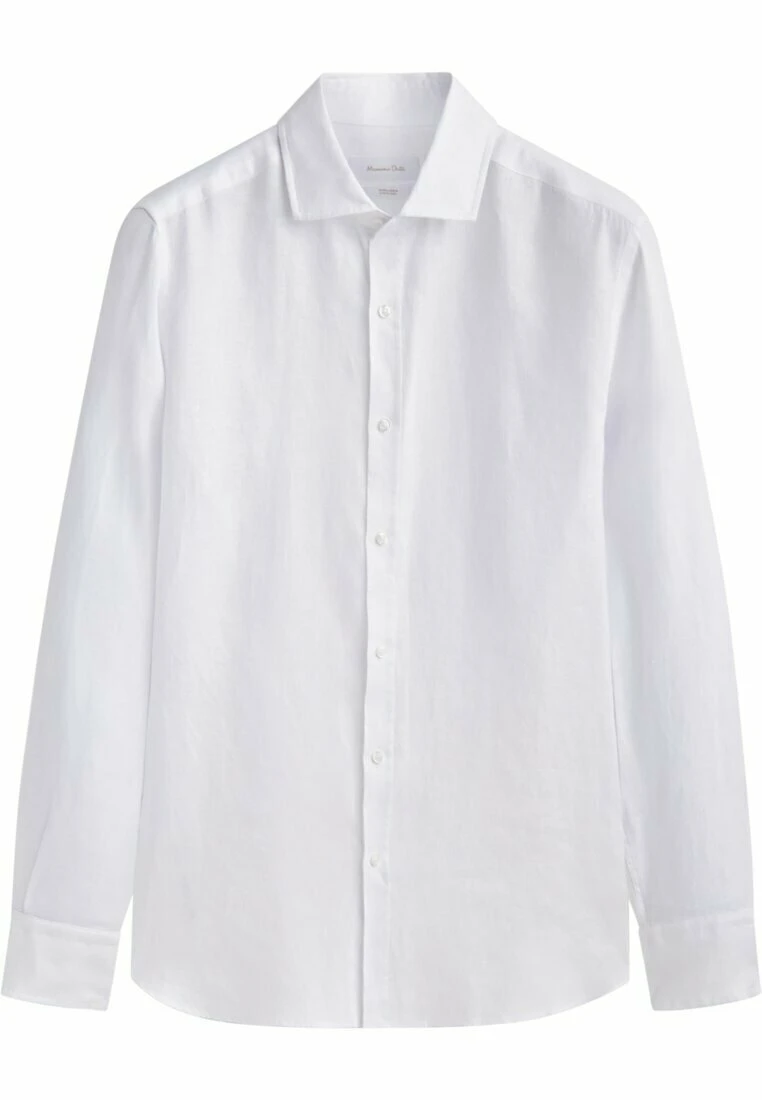 Massimo Dutti Regular Fit Textured Oxford - Formal Shirt - White 3 Massimo Dutti Regular Fit Textured Oxford - Formal Shirt - White