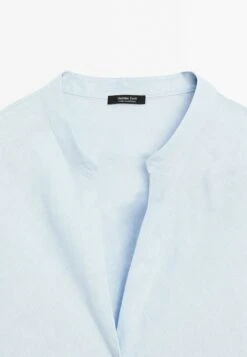 Massimo Dutti FLOWING OPEN NECK - Blouse - Light Blue -Massimo Dutti Shop 8eaf01e90b1d40228750b6130d01b439