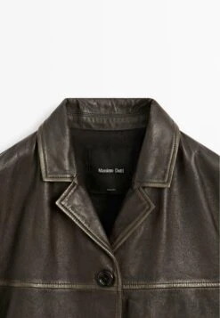 Massimo Dutti WITH LAPEL COLLAR - Leather Jacket - Mottled Dark Green 19 Massimo Dutti WITH LAPEL COLLAR - Leather Jacket - Mottled Dark Green -Massimo Dutti Shop 8eb10ad60eda476ea8fa3dc75c01539a