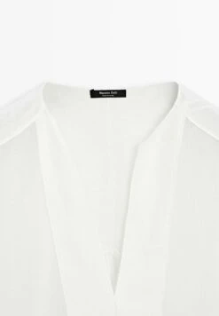 Massimo Dutti FLOWING GARMENT WITH SEAM DETAILS - Blouse - White -Massimo Dutti Shop 8ee73bc2e91040308c3ba42279825ee1