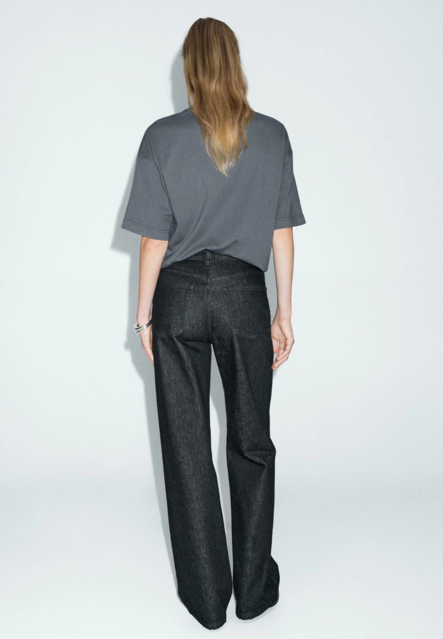 Massimo Dutti HIGH-WAIST WITH FRAYED HEMS - Straight Leg Jeans - Royal Blue 5 Massimo Dutti HIGH-WAIST WITH FRAYED HEMS - Straight Leg Jeans - Royal Blue - Image 3