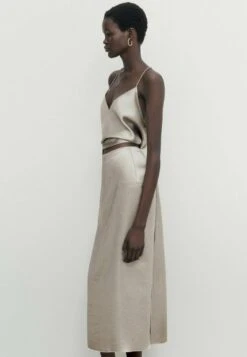 Massimo Dutti Creased-Effect Camisole Midi - A-Line Skirt -Massimo Dutti Shop 8f3d748eaa774c0ebfa03e94342c0658
