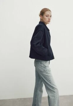 Massimo Dutti With Snap Buttons - Bomber Jacket - Dark Blue -Massimo Dutti Shop 8f46922d87184290a6f05d76d685c67a