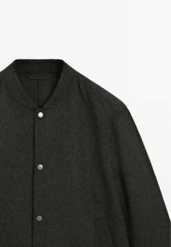 Massimo Dutti DOUBLE-LAYER BOMBER NECK - Summer Jacket - Grey -Massimo Dutti Shop 8f53495941f846b58373b162cae2fb69