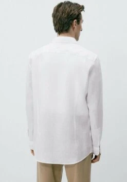 Massimo Dutti Dyed - Shirt - White -Massimo Dutti Shop 8f6b0edd9d5b4a69a65c5aa7dbac8ef9
