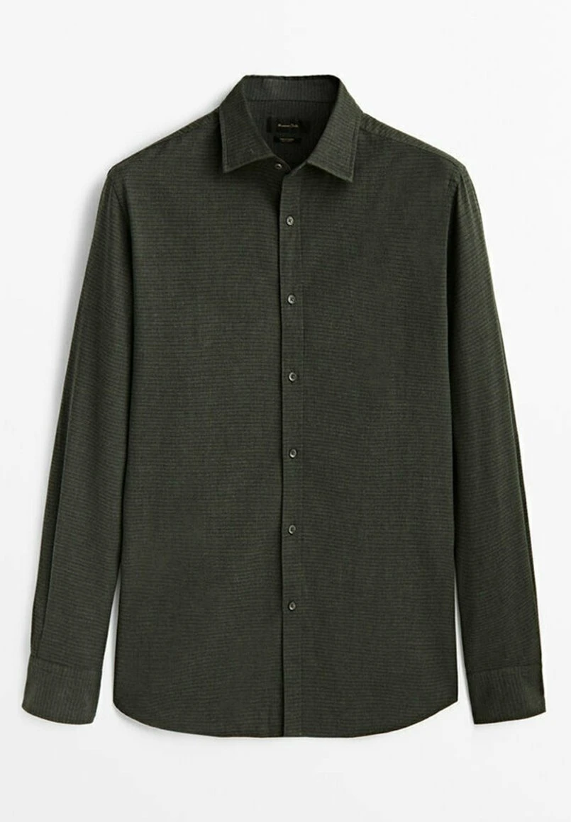Massimo Dutti Regular Fit Check - Shirt - Dark Green 11 Massimo Dutti Regular Fit Check - Shirt - Dark Green - Image 9
