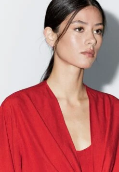 Massimo Dutti MIDI WITH KNOTTED NECKLINE - Cocktail Dress / Party Dress - Red -Massimo Dutti Shop 8fb3f20d02974a819f30410a26a24d07