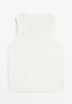 Massimo Dutti V-NECK SLEEVELESS - Basic T-shirt - WHITE -Massimo Dutti Shop 8fe14a8df0354b87aa8df9a6bb498303