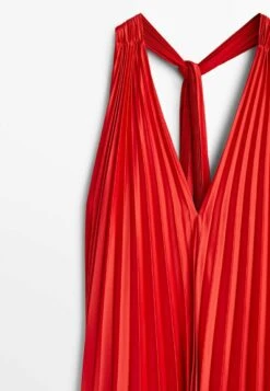 Massimo Dutti Studio-Pleated - Maxi Dress - Red -Massimo Dutti Shop 901b10ed2c5b4ca4abc11edd67a1907f