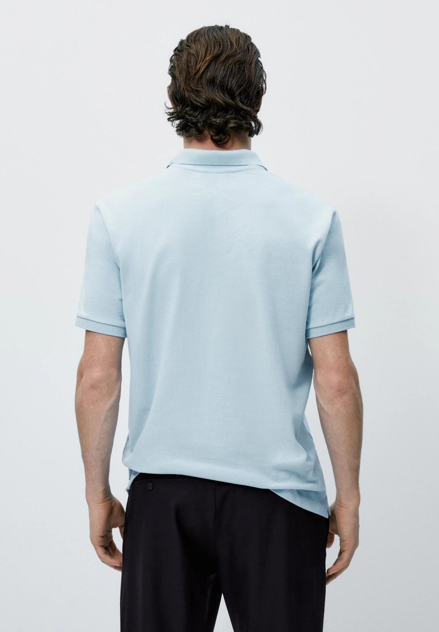 Massimo Dutti Polo Shirt - Blue/Grey 4 Massimo Dutti Polo Shirt - Blue/Grey - Image 2