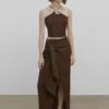 Massimo Dutti Studio -Textured- Wrap Skirt - Brown -Massimo Dutti Shop 9038a4834b06480499e8452b9fd98530
