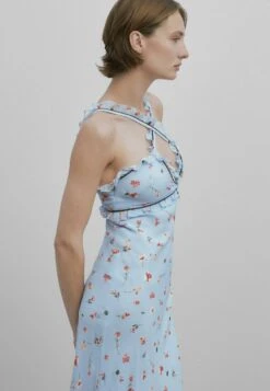 Massimo Dutti Studio - Long Strappy Floral Print - Maxi Dress - Light Blue 14 Massimo Dutti Studio - Long Strappy Floral Print - Maxi Dress - Light Blue -Massimo Dutti Shop 9047967aeee74b798a48551c1f5a8801