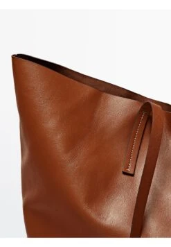 Massimo Dutti Tote Bag - Brown -Massimo Dutti Shop 90acad578d4f48f88d7068c288935a80