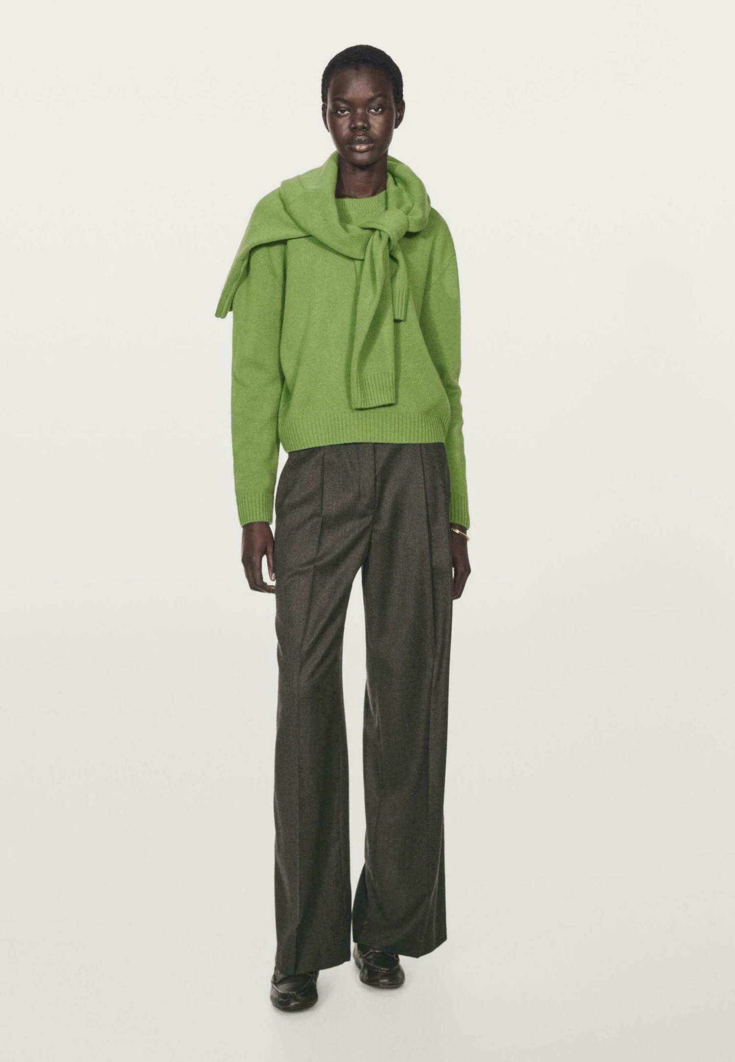 Massimo Dutti RIBBED CREW NECK - Jumper - Neon Green 6 Massimo Dutti RIBBED CREW NECK - Jumper - Neon Green - Image 4