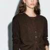 Massimo Dutti BUTTONED WITH CREW NECK - Cardigan - Dark Brown 1 Massimo Dutti BUTTONED WITH CREW NECK - Cardigan - Dark Brown -Massimo Dutti Shop 90ff490fab104d1fb6735036f0b38469