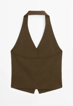Massimo Dutti LOW-CUT BACK WITH BUTTONS - Waistcoat - Khaki 21 Massimo Dutti LOW-CUT BACK WITH BUTTONS - Waistcoat - Khaki -Massimo Dutti Shop 91031c3eb9824392b9c476a3e8500ad4