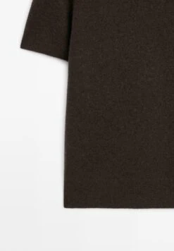 Massimo Dutti HIGH NECK WITH SHORT SLEEVE - Basic T-shirt - Mottled Dark Brown 18 Massimo Dutti HIGH NECK WITH SHORT SLEEVE - Basic T-shirt - Mottled Dark Brown -Massimo Dutti Shop 9134a7dc7b1741b3b8c873c7a7aa89cb