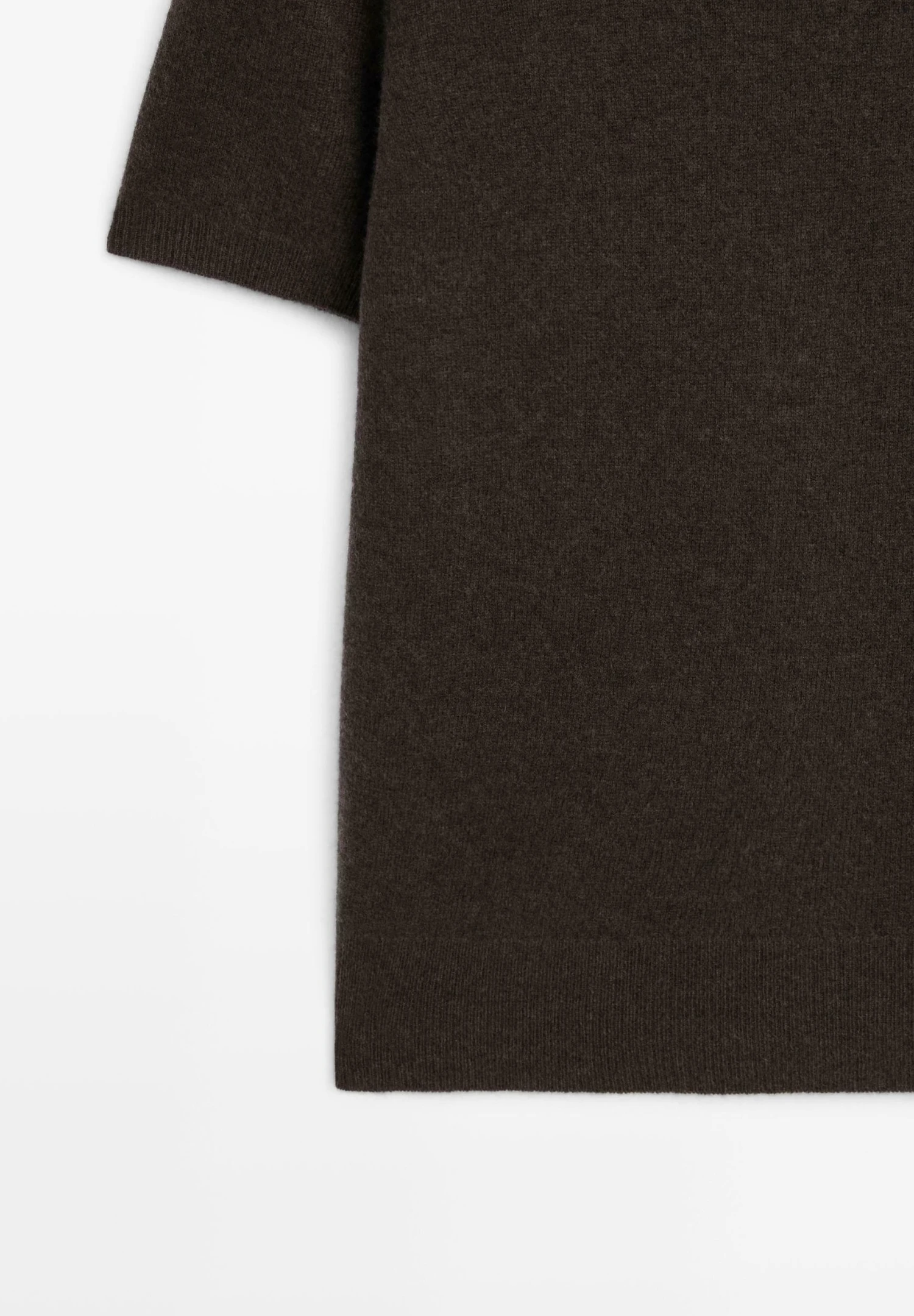 Massimo Dutti HIGH NECK WITH SHORT SLEEVE - Basic T-shirt - Mottled Dark Brown 10 Massimo Dutti HIGH NECK WITH SHORT SLEEVE - Basic T-shirt - Mottled Dark Brown - Image 8