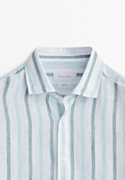 Massimo Dutti Two-Tone Striped - Shirt - Light Blue 18 Massimo Dutti Two-Tone Striped - Shirt - Light Blue -Massimo Dutti Shop 916a8337e1fd4d8f81dc96e63ba9fb55