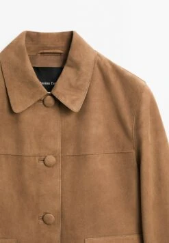 Massimo Dutti LINED BUTTONS - Leather Jacket - Brown -Massimo Dutti Shop 917c828bb8b84f779aa02ff7d01d07b3