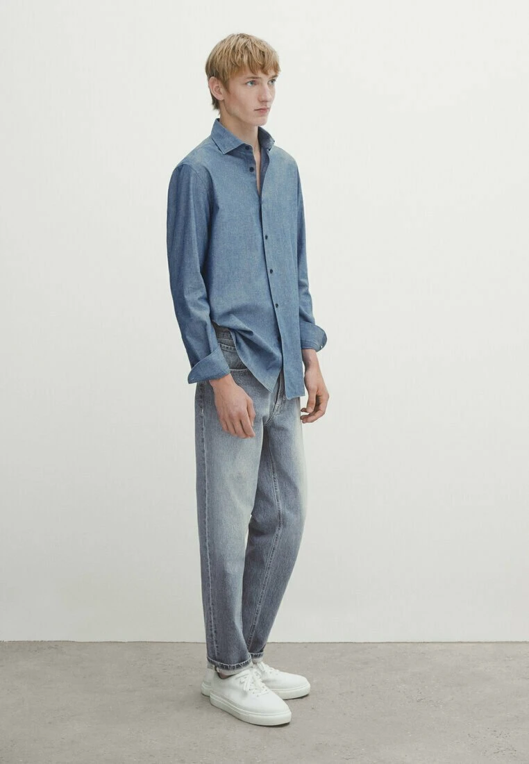 Massimo Dutti Chambray- Shirt - Blue Denim 4 Massimo Dutti Chambray- Shirt - Blue Denim - Image 2