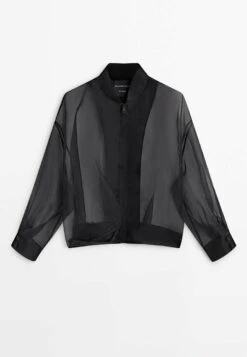 Massimo Dutti Studio-Organza- Bomber Jacket - Black -Massimo Dutti Shop 919c9bdf2b034af99992bd7f41c12284