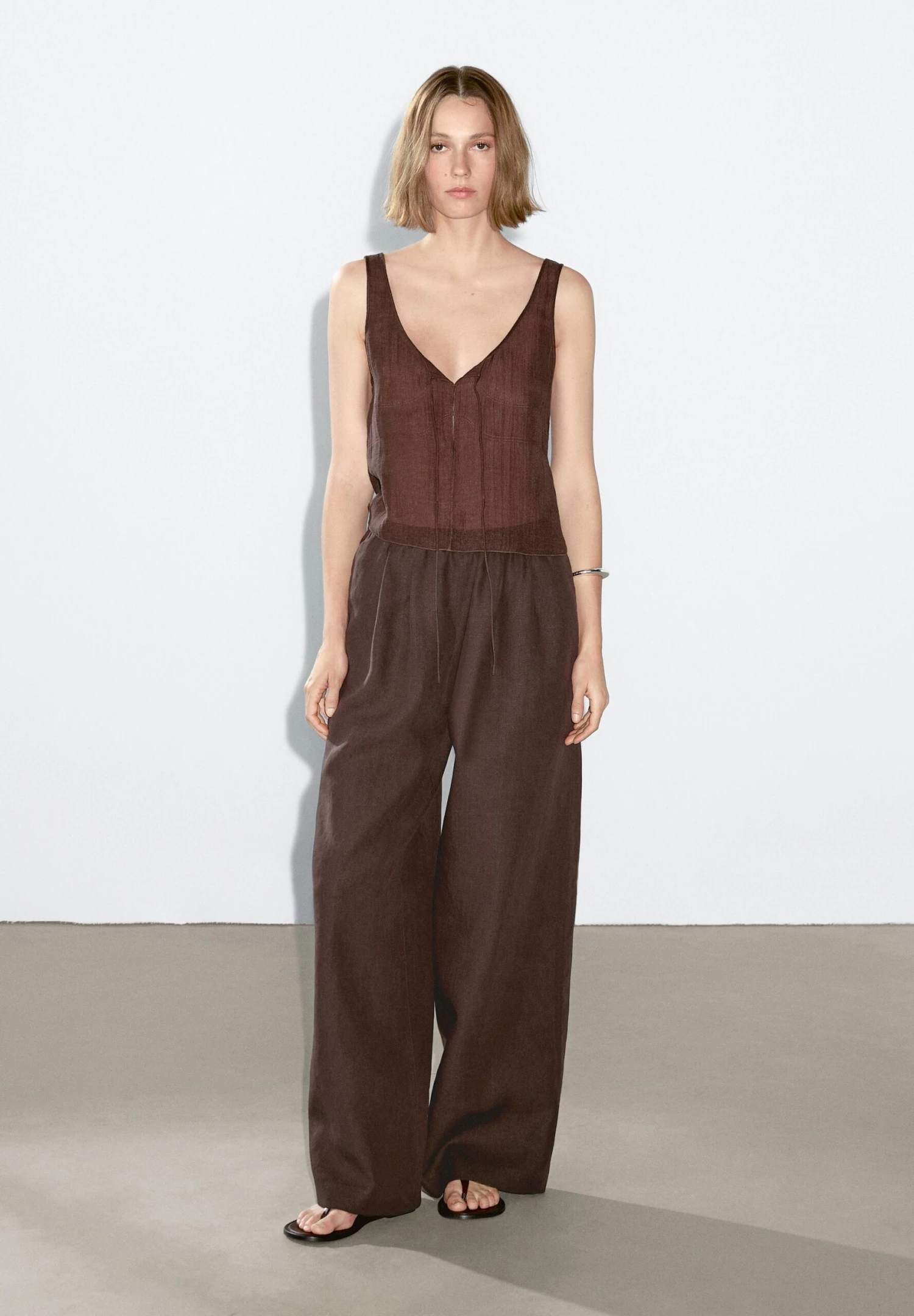 Massimo Dutti FLOWING - Trousers - Bordeaux 3 Massimo Dutti FLOWING - Trousers - Bordeaux