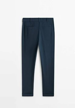 Massimo Dutti False Plain Dyed- Chinos - Blue -Massimo Dutti Shop 9213fbc195f54457ac421ca7a3957f7f