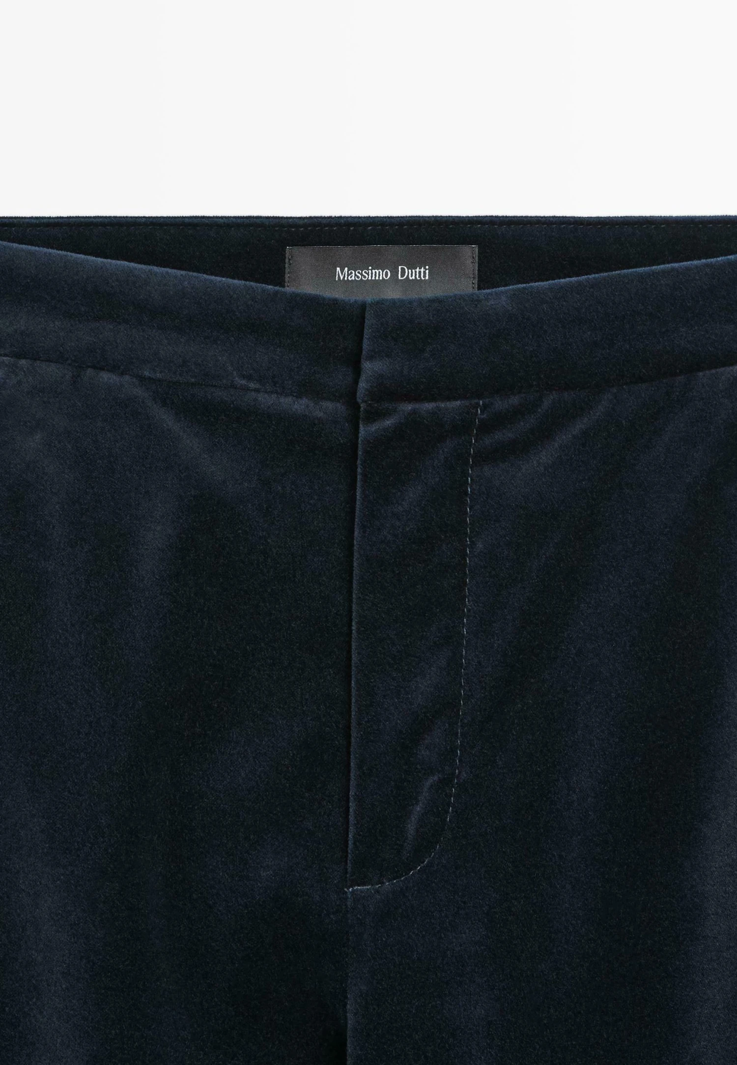 Massimo Dutti SKINNY FLARE FIT VELVET - Trousers - Dark Blue 12 Massimo Dutti SKINNY FLARE FIT VELVET - Trousers - Dark Blue - Image 10